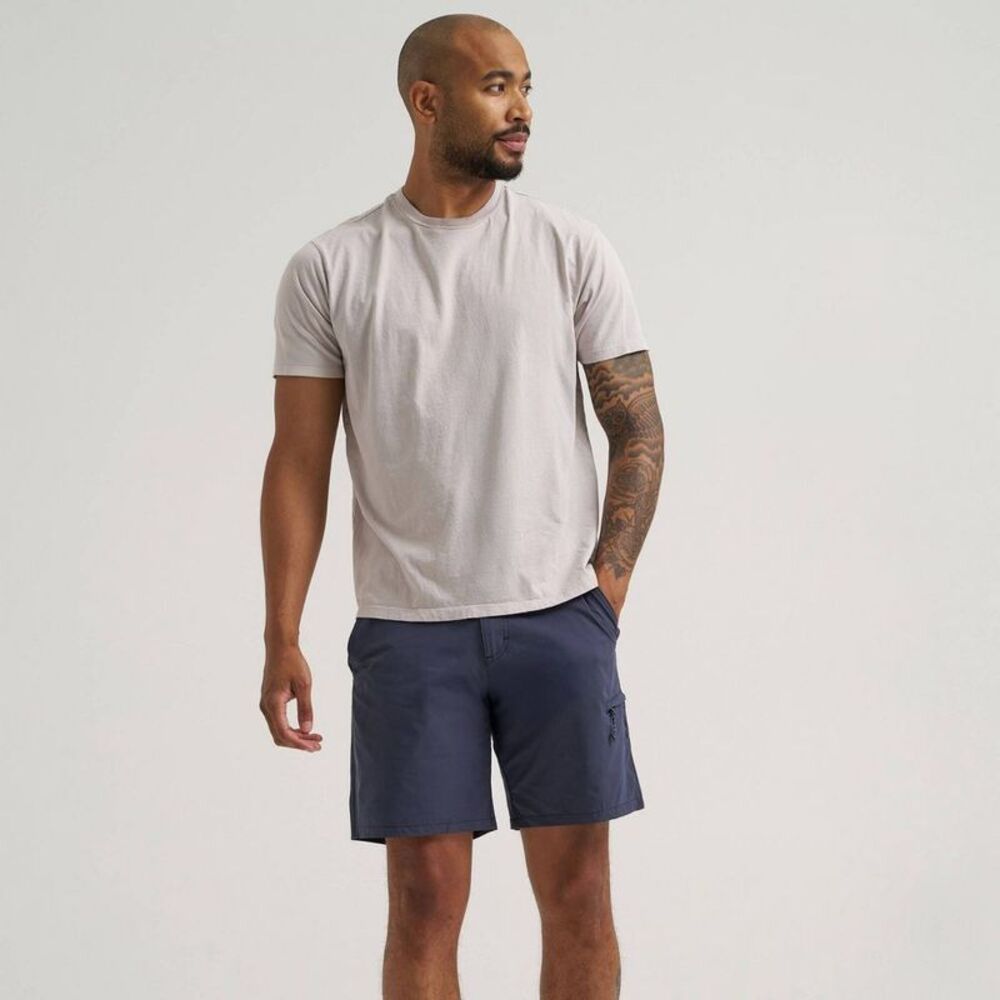Wrangler Men's 8" ATG Side Zip Utility Shorts - Navy Blue 38